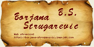 Borjana Strugarević vizit kartica